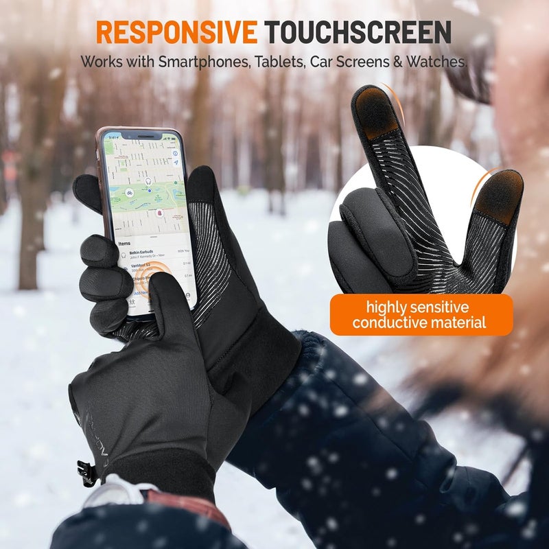 AOPREL Winter Gloves Men Women Windproof Touchscreen Gloves with Liner Thermal,Running Gloves for Cycling Driving Daily Work - Image 4